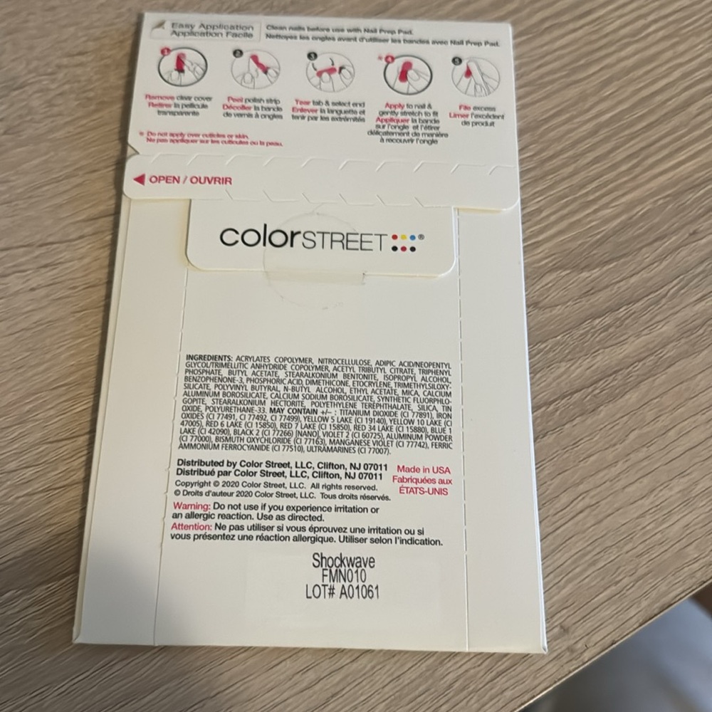 Color Street Pink Nail Polish Strips. Shockwave - Picture 2 of 2